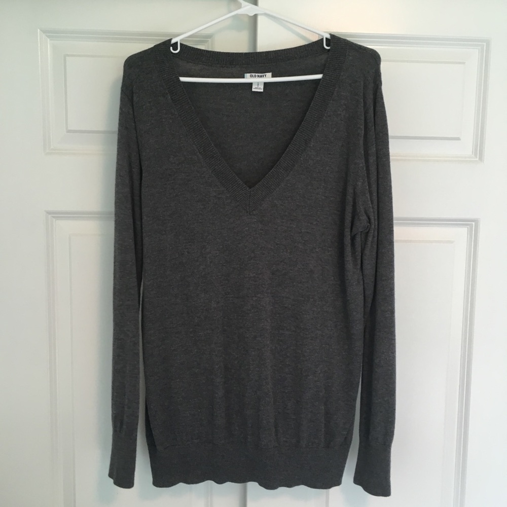 Gray, long sleeve sweater